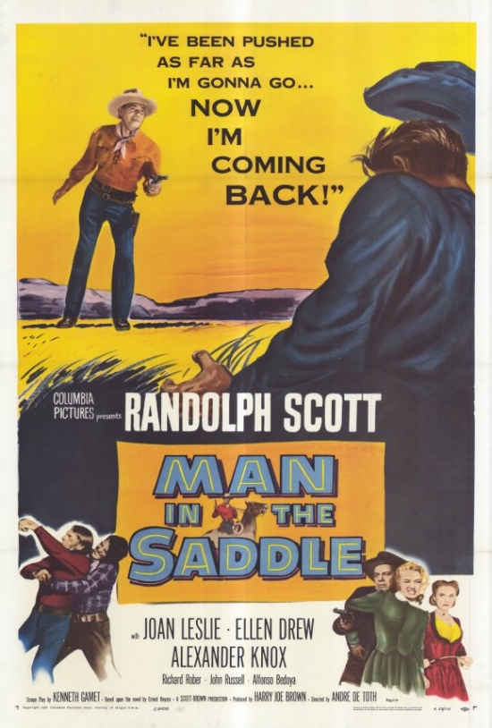 Man in the Saddle Movie Poster 27 x 40 in.