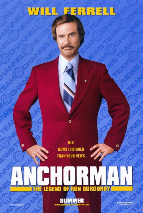 Anchorman-The Legend of Ron Burgundy Movie Poster 27 x 40 in.