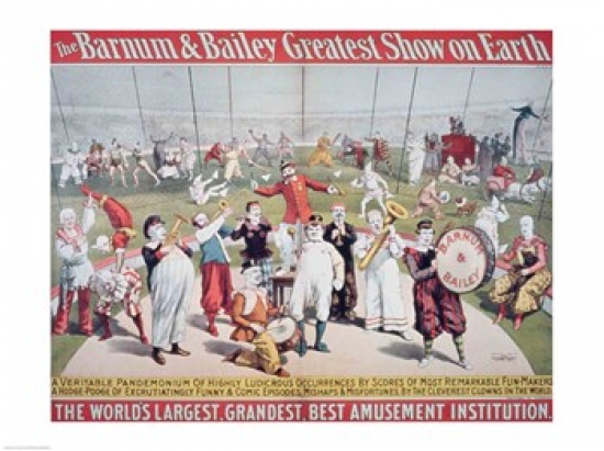 BALBAL8491 Poster Advertising The Barnum & Bailey Greatest Show on Earth Poster Print - 24 x 18 in -  Posterazzi