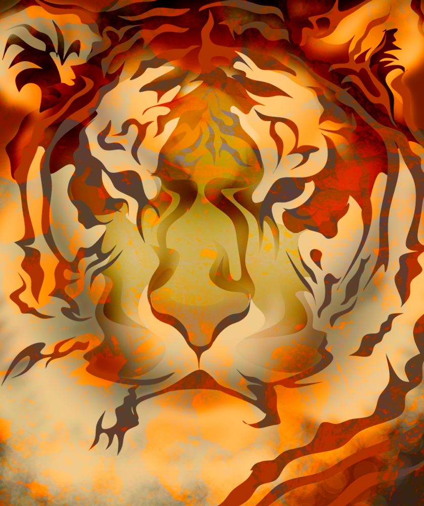 Tiger Illustration Poster Print by Design Pics Eye Traveller, 14 x 16