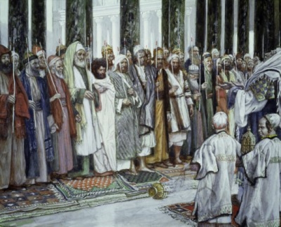 Legend of the Tests of Suitors of the Holy Virgin James Tissot 1836-1902 French Jewish Museum New York City Poster Print - 18 x 24 in.