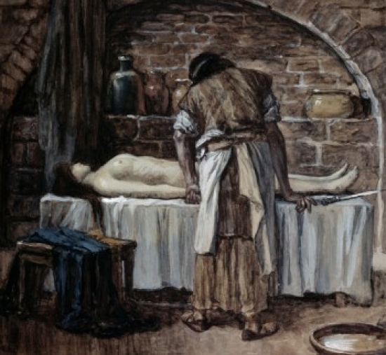 The Levite Before the Corpse of His Wife James Tissot 1836-1902 French Jewish Museum New York City Poster Print - 18 x 24 in.