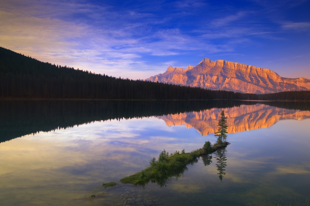 Two Jack Lake in Banff Alberta Canada Poster Print by Carson Ganci - 17 x 11