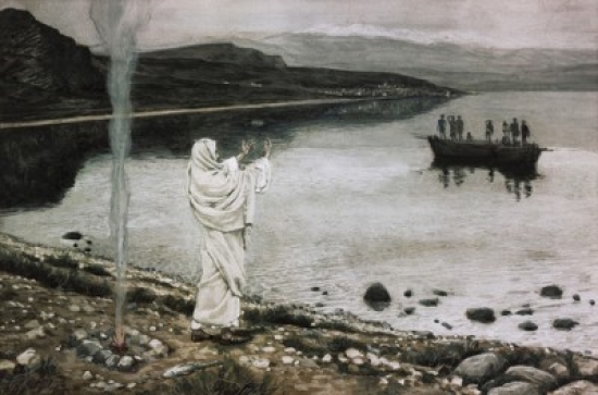 SAL999343 Christ Appears on the Borders of the Tiberius Sea James Tissot 1836-1902 French Poster Print - 18 x 24 in.