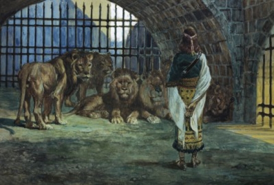 SAL999361 Daniel in the Lions Den James Tissot 1836-1902 French Jewish Museum New York Poster Print - 18 x 24 in.