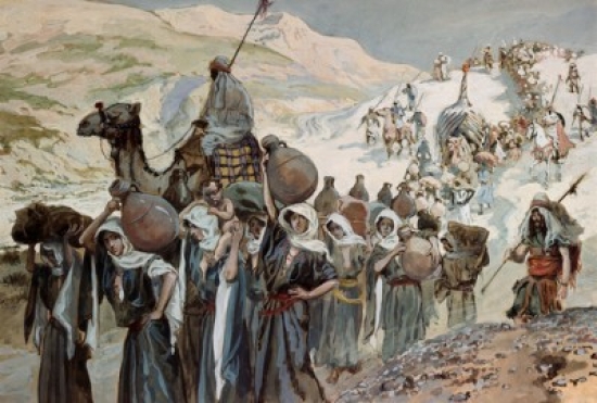 SAL999403 The Women of Ziklag Taken Into Captivity James Tissot 1836-1902 French Jewish Museum New York Poster Print - 18 x 24 in.