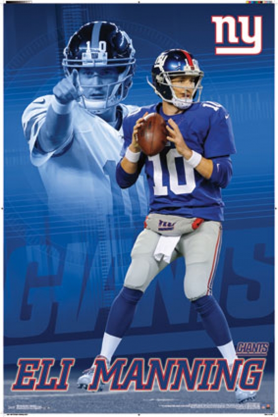 New York Giants - E Manning 14 Poster Print - 24 x 36 in.