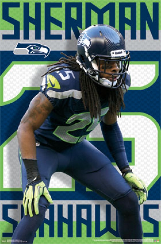 Seattle Seahawks - Richard Sherman 14 Poster Print - 24 x 36 in.