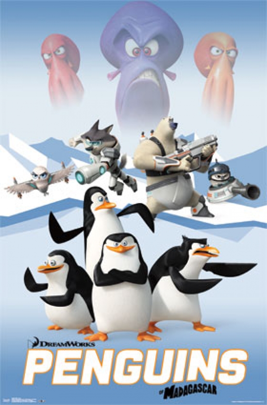 Penguins of Madagascar - Cast Poster Print - 24 x 36 in.