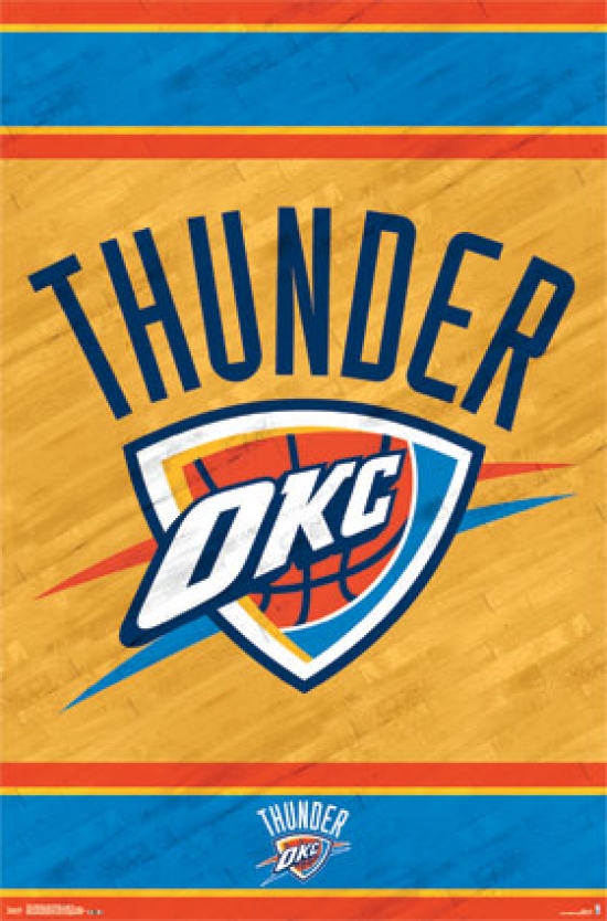 Oklahoma City Thunder - Logo 14 Poster Print