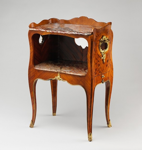 Bedside Table Table de Nuit Poster Print by Attributed to Bernard II Van Risenburgh - 18 x 24 in.