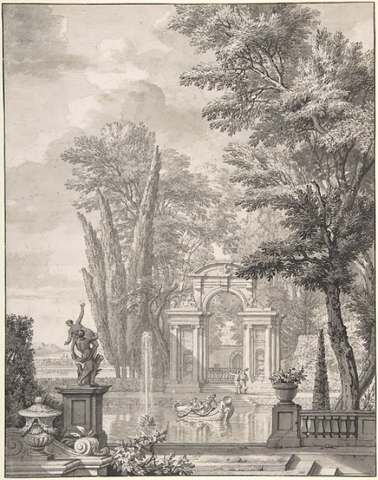 Landscape with Architecture Poster Print by Isaac de Moucheron Dutch Amsterdam 1667-1744 Amsterdam - 18 x 24 in.