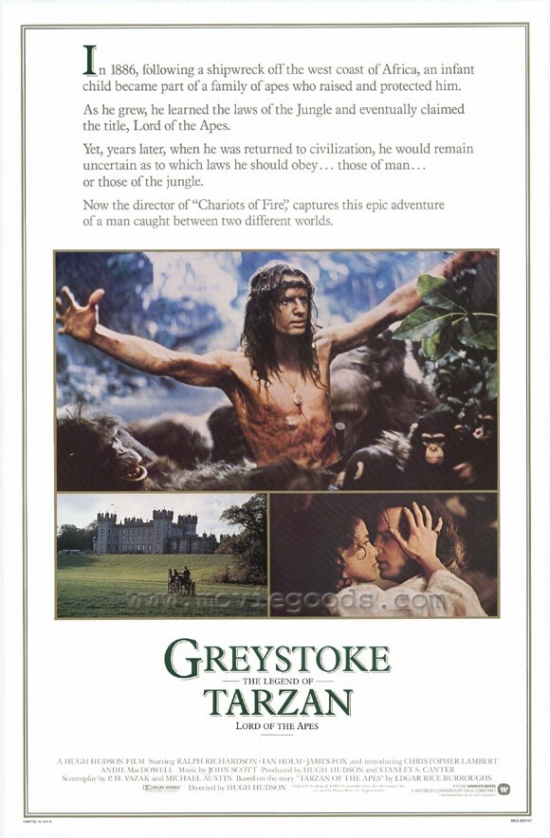 MOVAF5435 Greystoke-The Legend of Tarzan Lord of the Apes Movie Poster - 27 x 40 in.