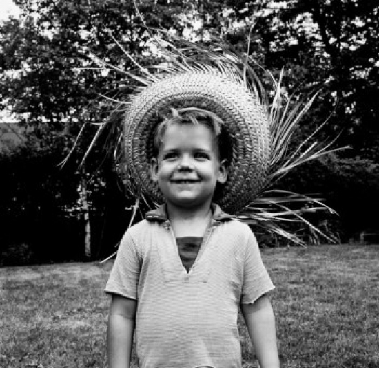 Little Boy in Big Hat Typical of West Indies Poster Print - 18 x 24 in.