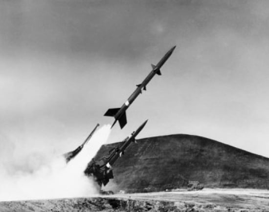 Terrier Missiles Taking Off Guided Missile Range Naval Air Weapons Station China Lake Mojave Desert California USA Poster Print