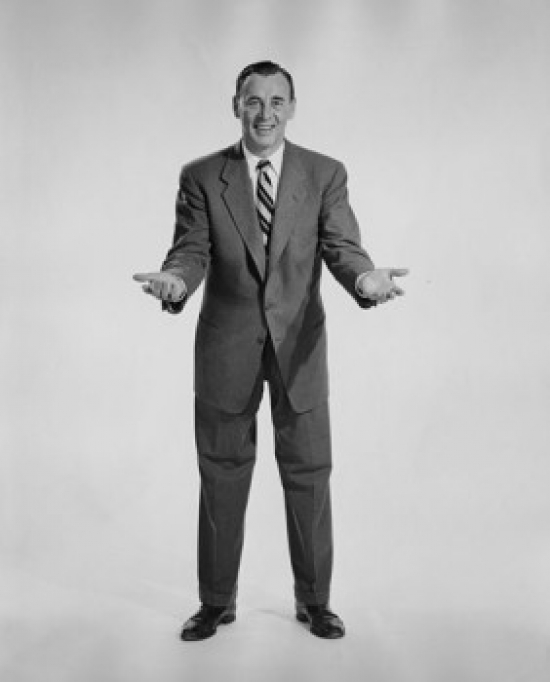 Businessman Gesturing Poster Print - 18 x 24 in.