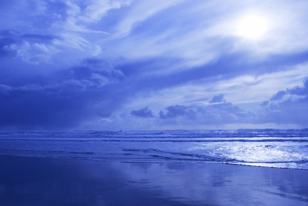 Blue Waterscape Poster Print by Christine Mariner, 34 x 22 - Large