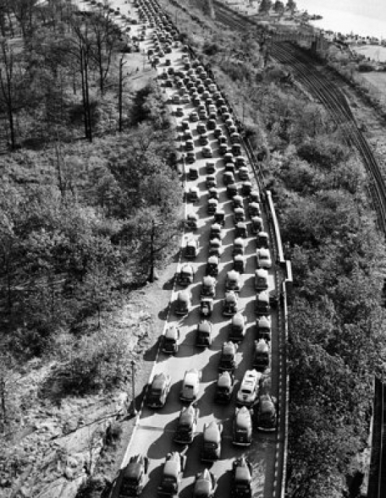 High Angle View of Cars Moving on a Highway West Side Highway New York City New York USA Poster Print - 18 x 24 in.