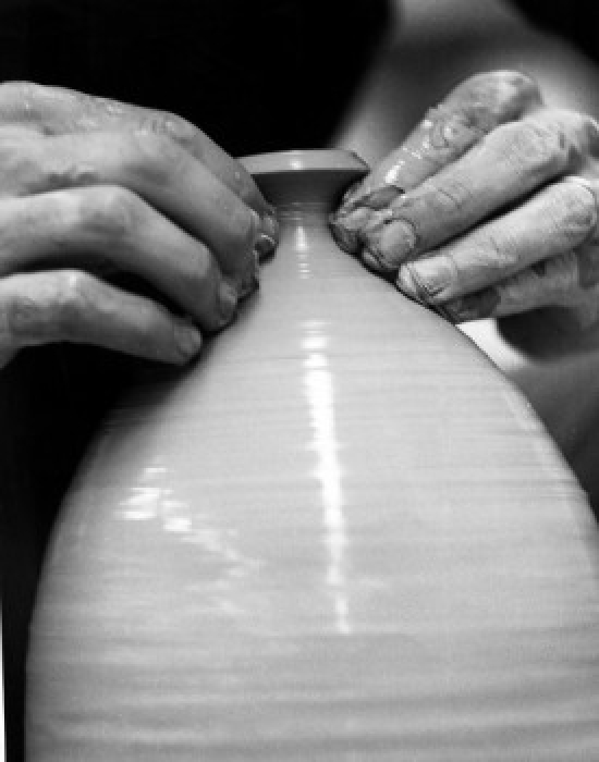 Potter Working on a Pottery Wheel Poster Print - 18 x 24 in.