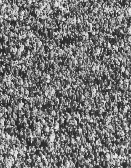 High Angle View of a Crowd Poster Print - 18 x 24 in.