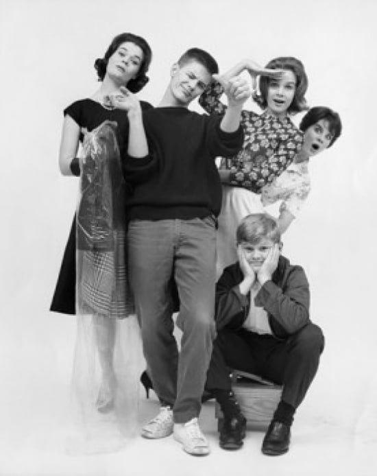 Five People Waiting Poster Print - 18 x 24 in.