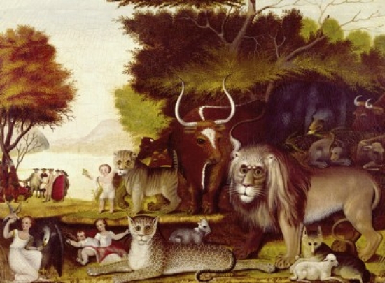 The Peaceable Kingdom Edward Hicks 1780-1849 American Oil on Canvas Philadelphia Museum of Art Pennsylvania Poster Print