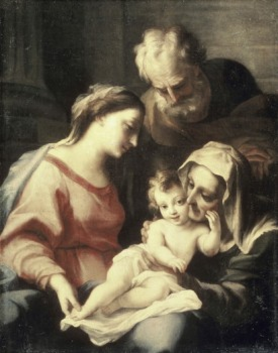 SAL261167 The Holy Family Luca Giordano 1632-1705 Italian Pushkin Museum of Fine Arts Moscow Poster Print - 18 x 24 in -  Posterazzi