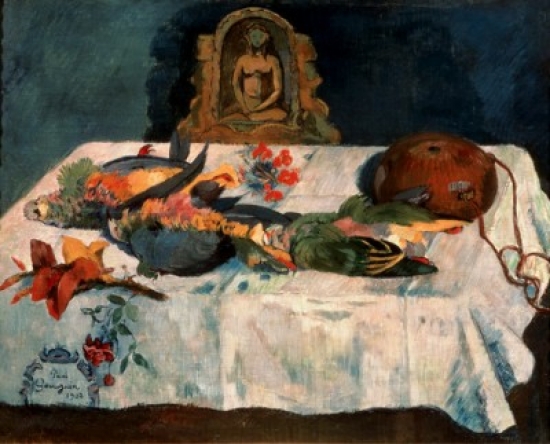 Still Life with Parrots 1902 Paul Gauguin 1848-1903 French Oil on Canvas Pushkin Museum of Fine Arts Moscow Poster Print - 18 x 24 in.