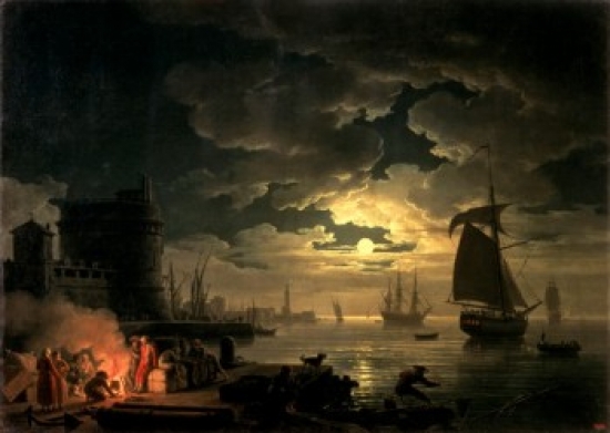 SAL261444 The Harbor of Palermo 1750 G Vernet 18th C Oil on Canvas State Hermitage Museum St Petersburg Russia Poster Print - 18 x 24 in -  Posterazzi