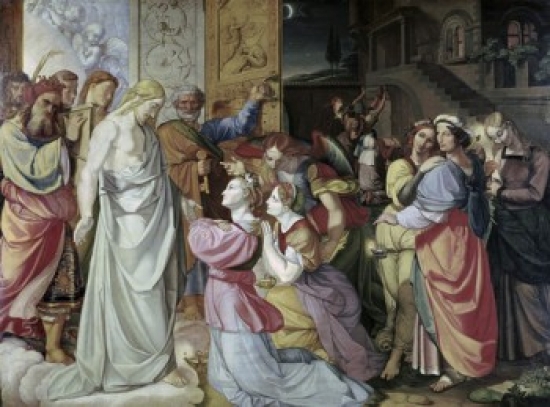 Five Wise & Five Foolish Virgins Peter Von Cornelius 1783-1867 German Poster Print - 18 x 24 in.