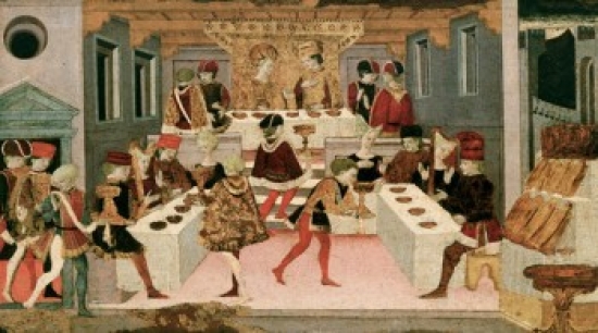 Story of Alatiel Detail C 1440 Master of the Jarves Cassoni 15th C Italian Correr Civic Museum Venice Poster Print 18 x 24 in.