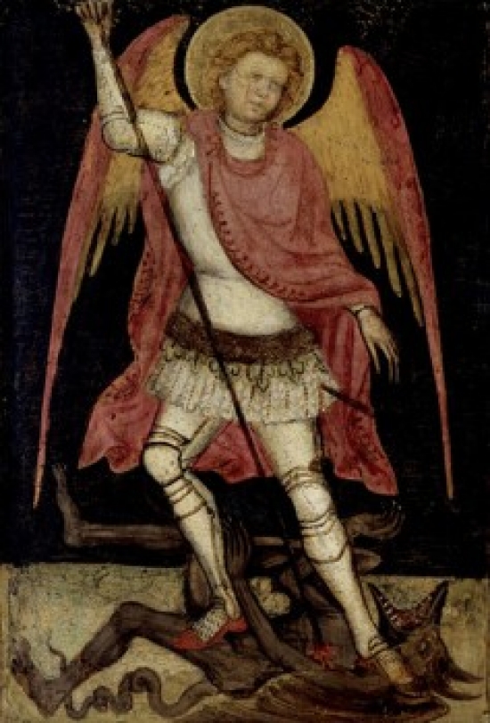 The Archangel Michael Guariento Ca. 1338-Ca. 1378 Italian Panel Correr Civic Museum Venice Poster Print - 18 x 24 in.