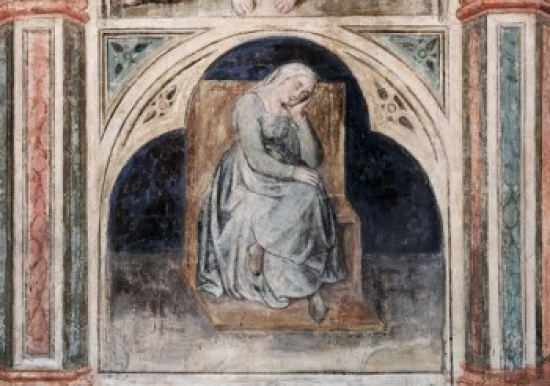 SAL263496 Woman That Rests - Scenes of a Private Life the Artist Fresco Palazzo Della Ragione Padua Italy Poster Print - 18 x 24 in.