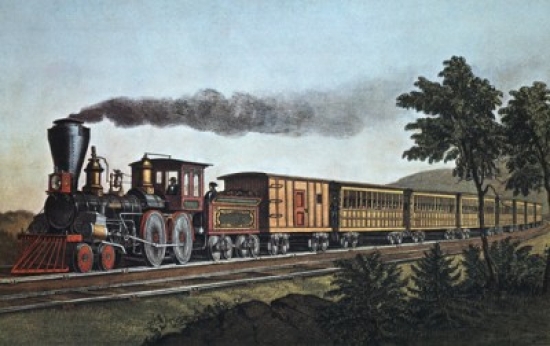 SAL3803488814 The Express Train Currier & Ives 1834-1907 American Poster Print - 18 x 24 in -  Posterazzi