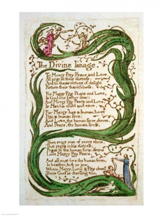 Picture of Posterazzi BALBAL7036 The Divine Image From Songs of Innocence 1789 Poster Print by William Blake - 18 x 24 in.