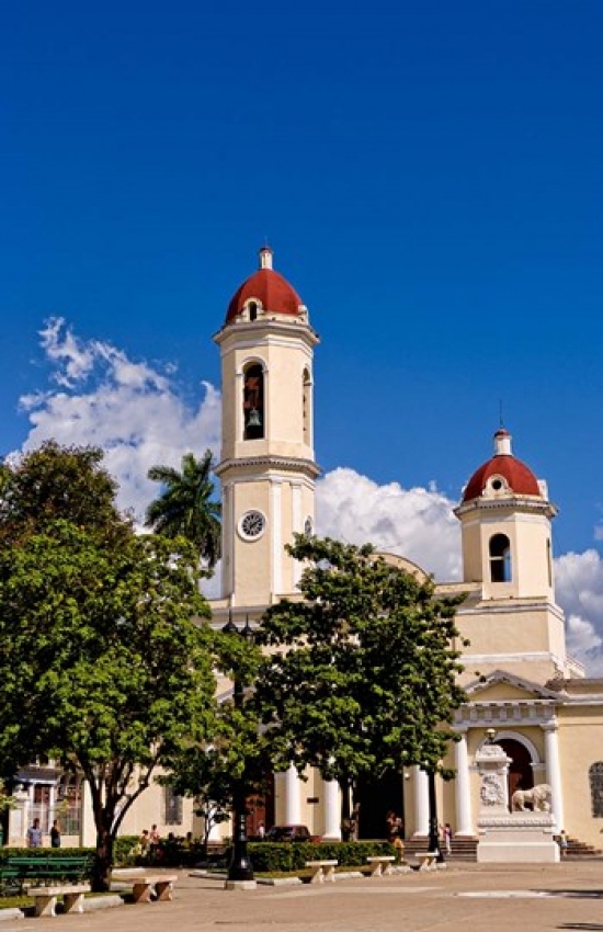 Immaculate Conception Cathedral Cienfuegos Cuba Poster Print by Bill Bachmann - 22 x 34 in.