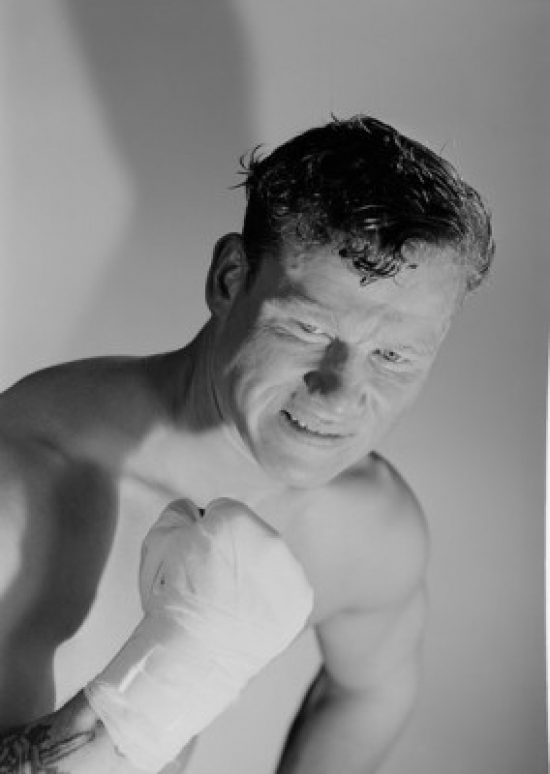 Young Man in Boxing Stance Poster Print - 18 x 24 in.
