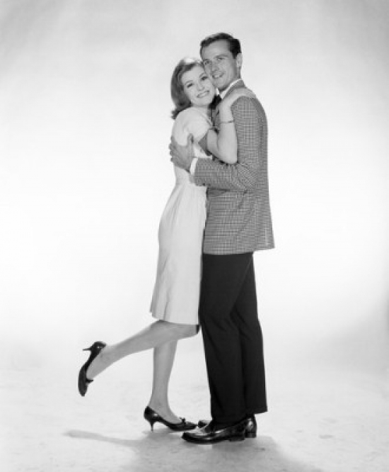 Young Couple Embracing Poster Print - 18 x 24 in.