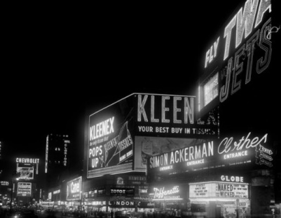 SAL255421805 USA New York City Manhattan Times Square at Night. Poster Print - 18 x 24 in.