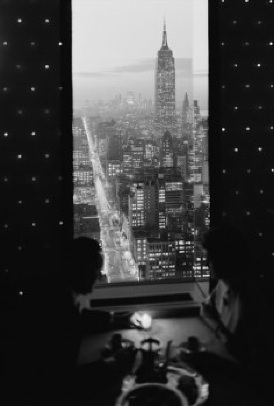 USA New York State New York City Lower Manhattan Night View Poster Print - 18 x 24 in.