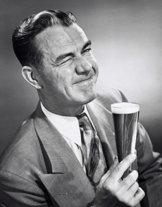 SAL2554227B Portrait of a Mature Man Holding a Glass of Beer Poster Print - 18 x 24 in.