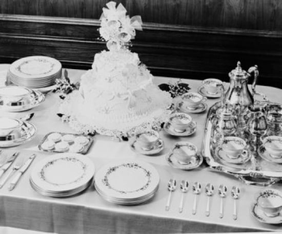 Wedding Cake on Table Poster Print - 18 x 24 in.