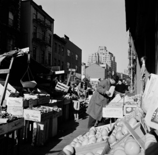 USA New York State New York City Bleeker Street Market Poster Print - 18 x 24 in.