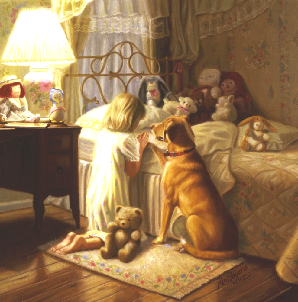 Bedtime Prayer Poster Print by Ron Bayens - 22 x 22 in.