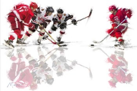 Ice Hockey 1 Poster Print by the Macneil Studio - 36 x 24 in.