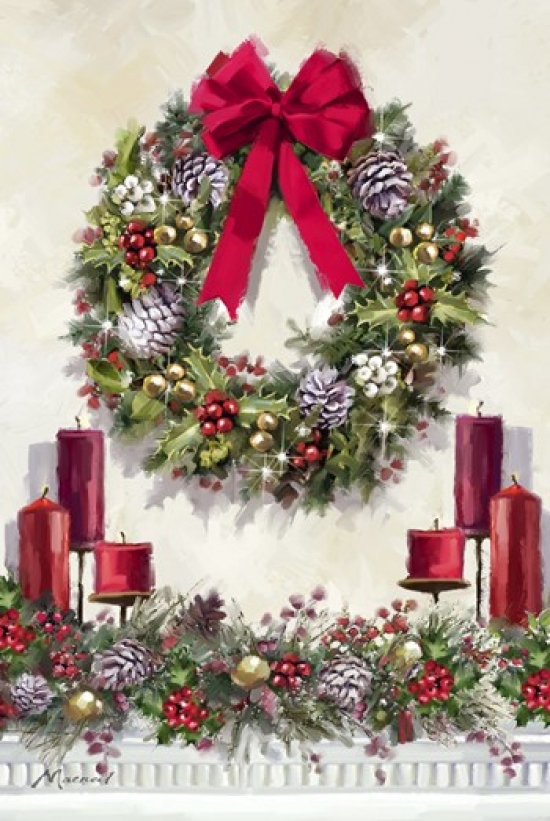 Xmas Wreath Poster Print by the Macneil Studio - 24 x 36 in.