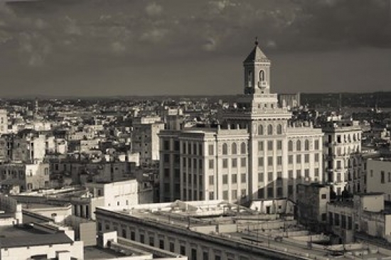 PDDCA11WBI0000 Cuba Havana Edificio Bacardi Building Poster Print by Walter Bibikow - 37 x 25 in.