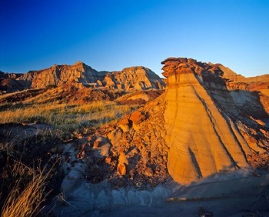 PDDCN01CHA0064 Badlands Rocks Dinosaur Provincial Park Alberta Poster Print by Chuck Haney - 36 x 29 in.