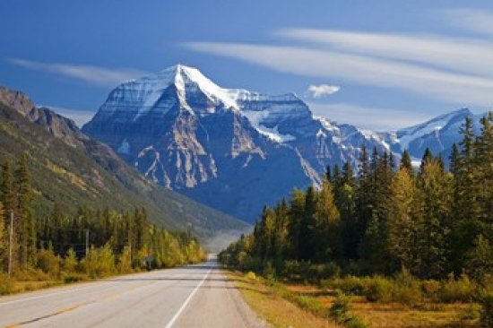 PDDCN02BJA0102 Highway Through Mount Robson Provincial Park British Columbia Canada Poster Print by Jaynes Gallery