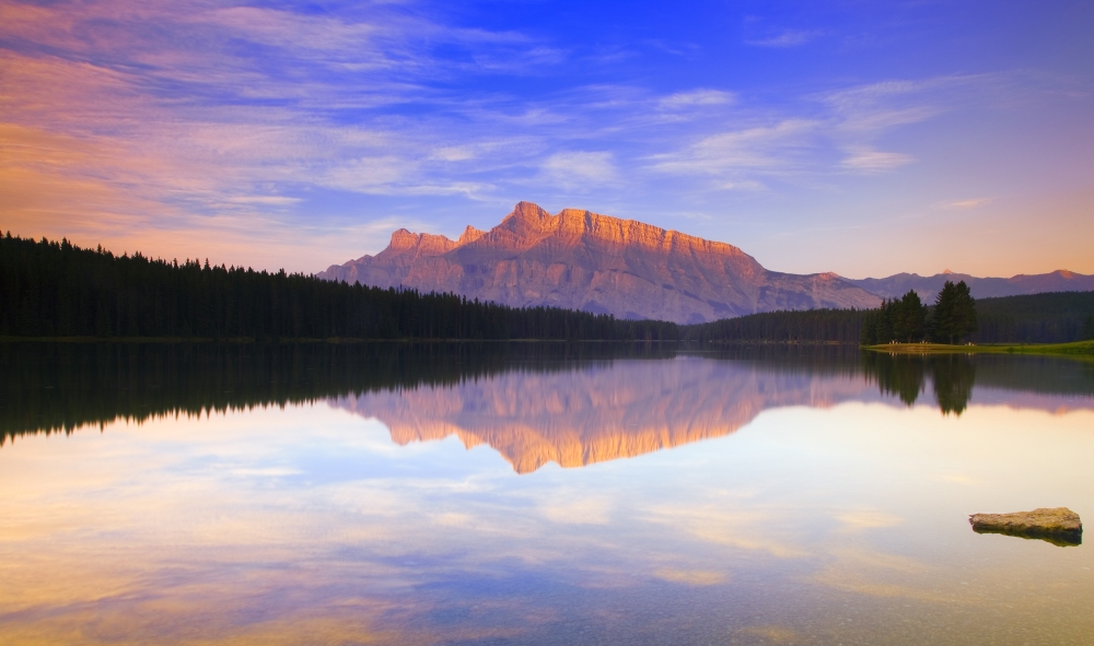 Mount Rundle Alberta Canada Poster Print by Carson Ganci, 36 x 20 - Large